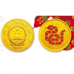 1/10盎司圆形蛇年彩色金币（2013年...